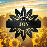 Custom Metal Sign Family Name Sign Custom Metal Hanging Welcome Sign Initials Sign Housewarming Personalized Sunflower Decorations